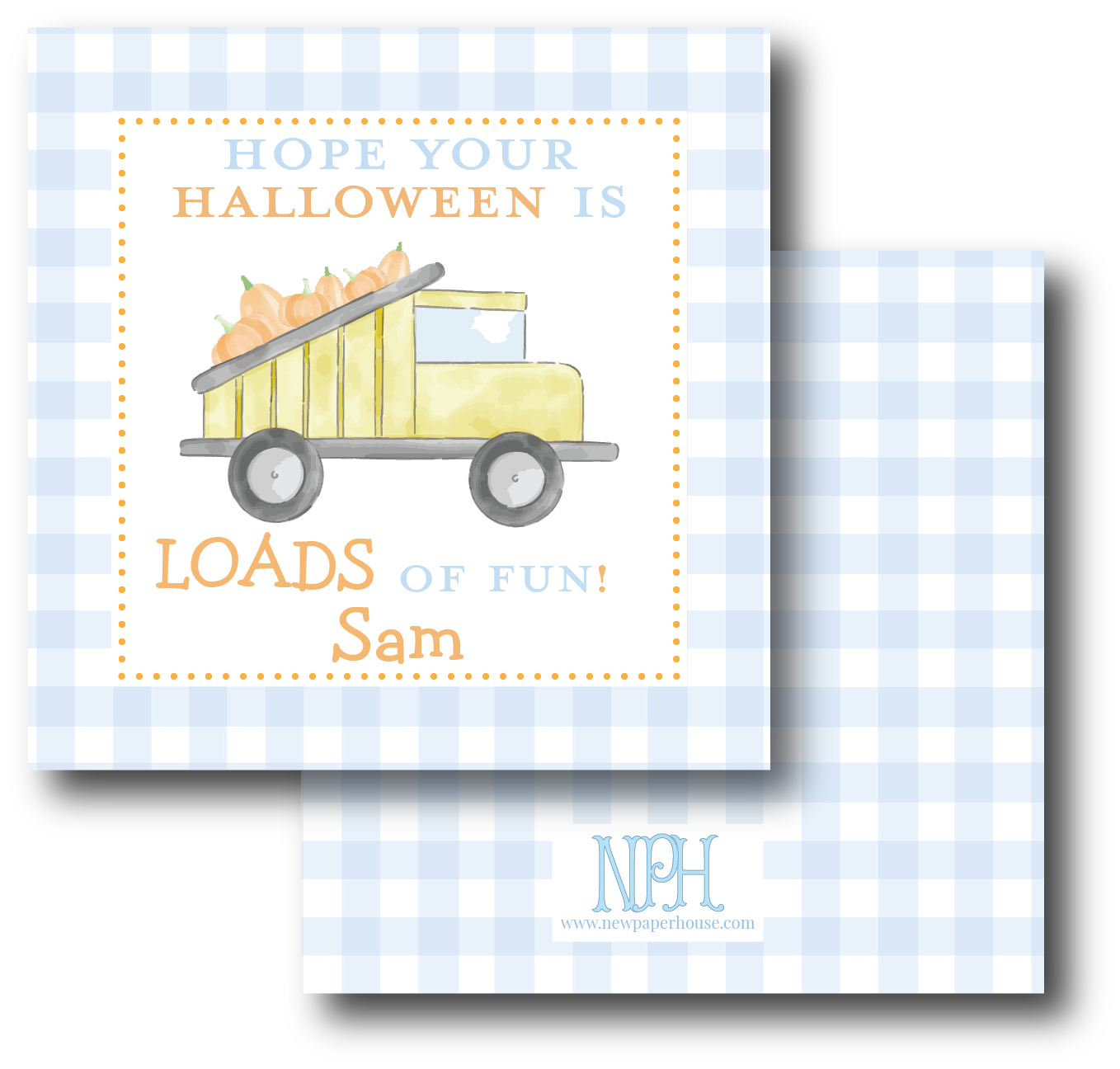 Loads of Fun Dump Truck Halloween Enclosure Card
