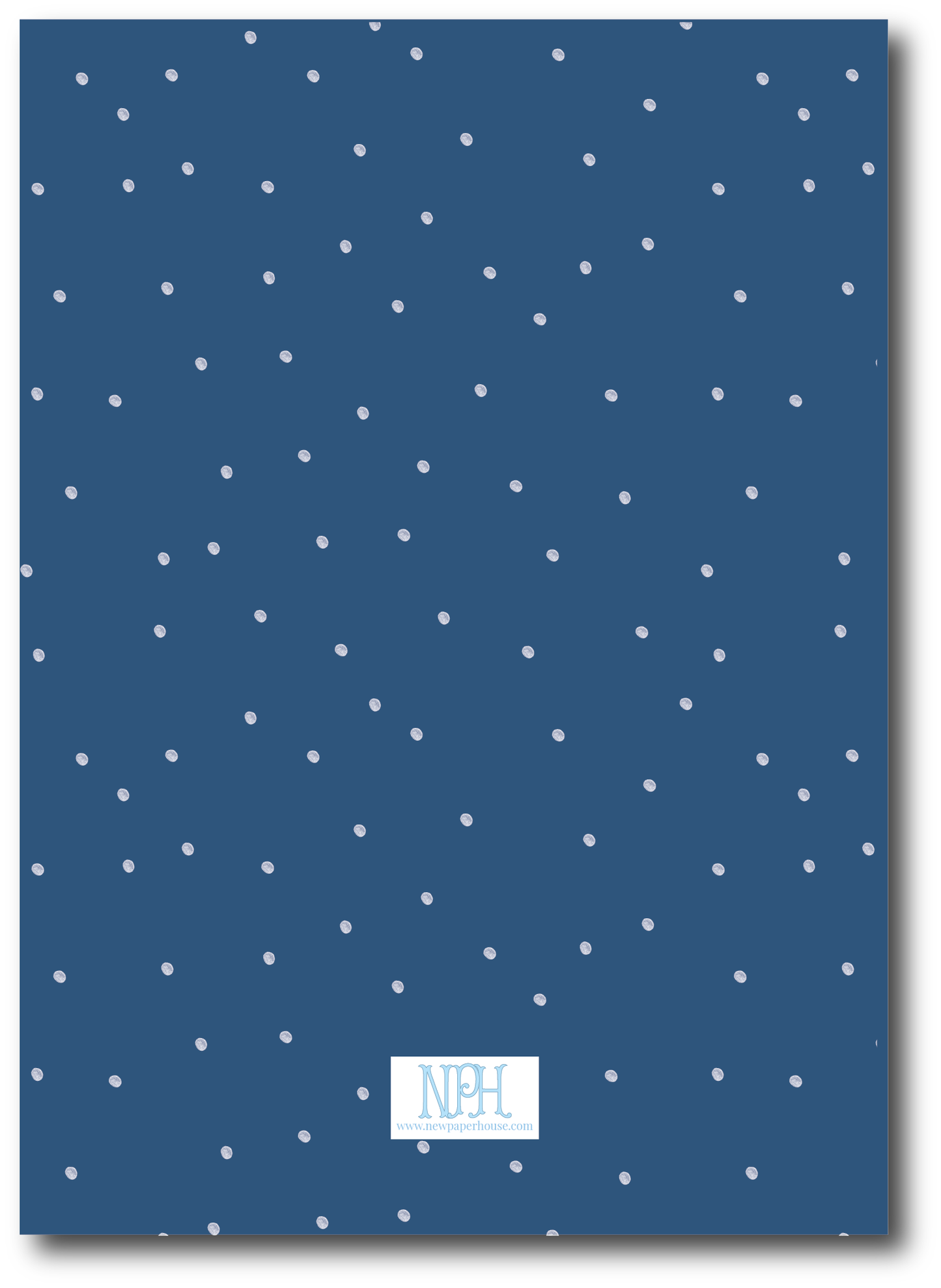 French Blue Bow Crest Holiday Card