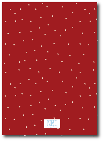 Holly Leaves Crest Holiday Card