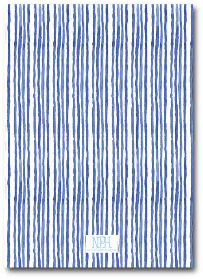 Blue Crest with Bow Holiday Card