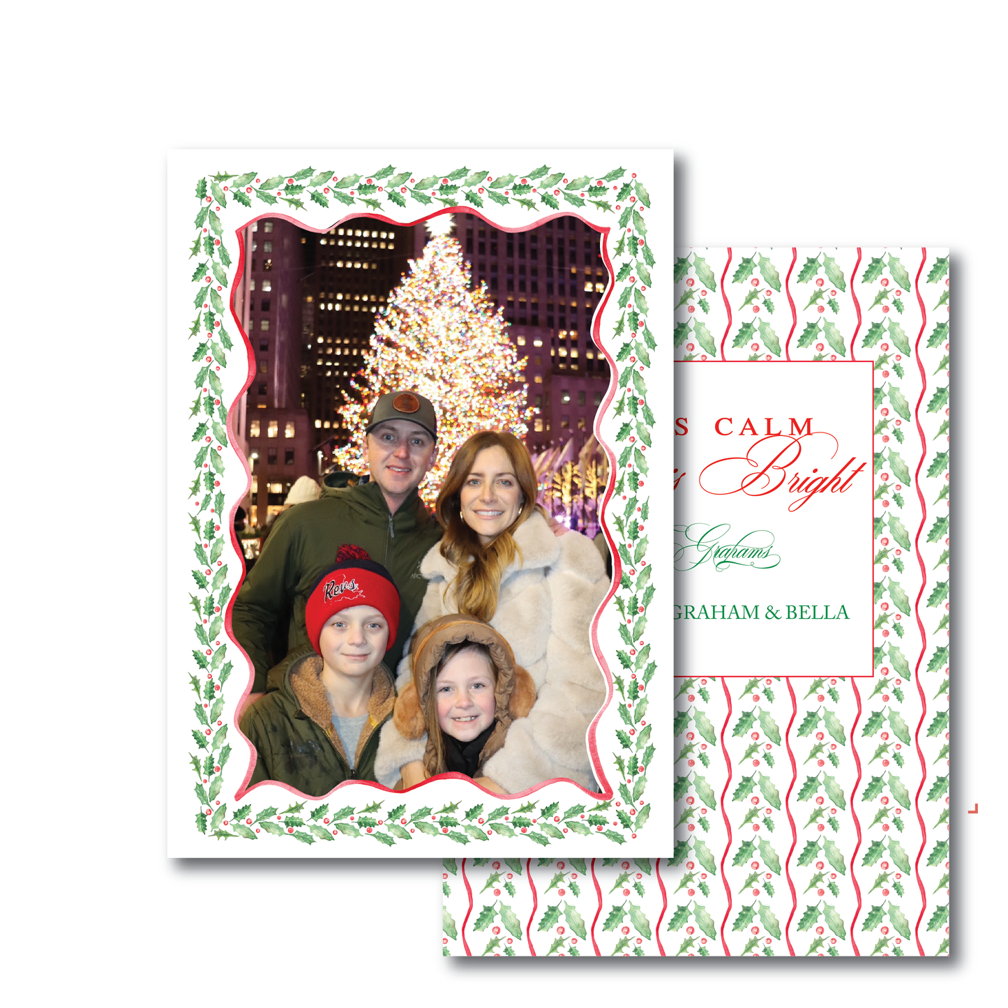 Holly Frame Holiday Card