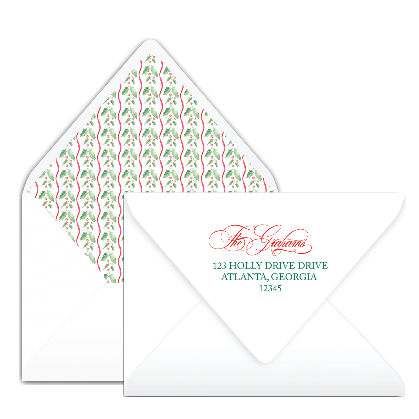 Holly Frame Holiday Card