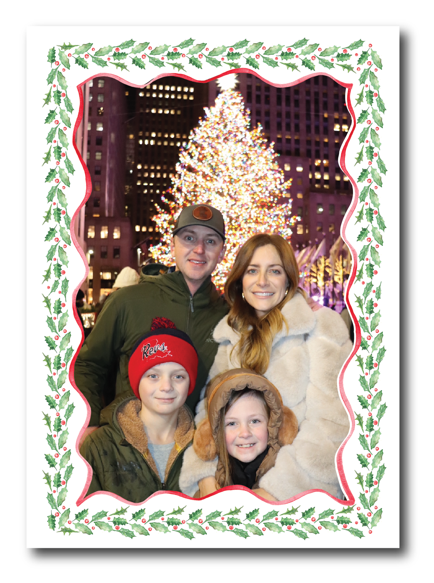 Holly Frame Holiday Card