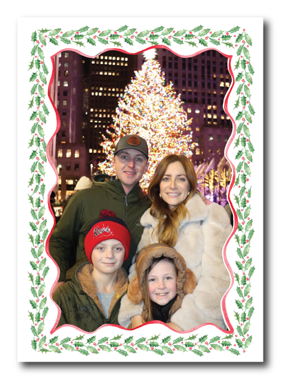 Holly Frame Holiday Card