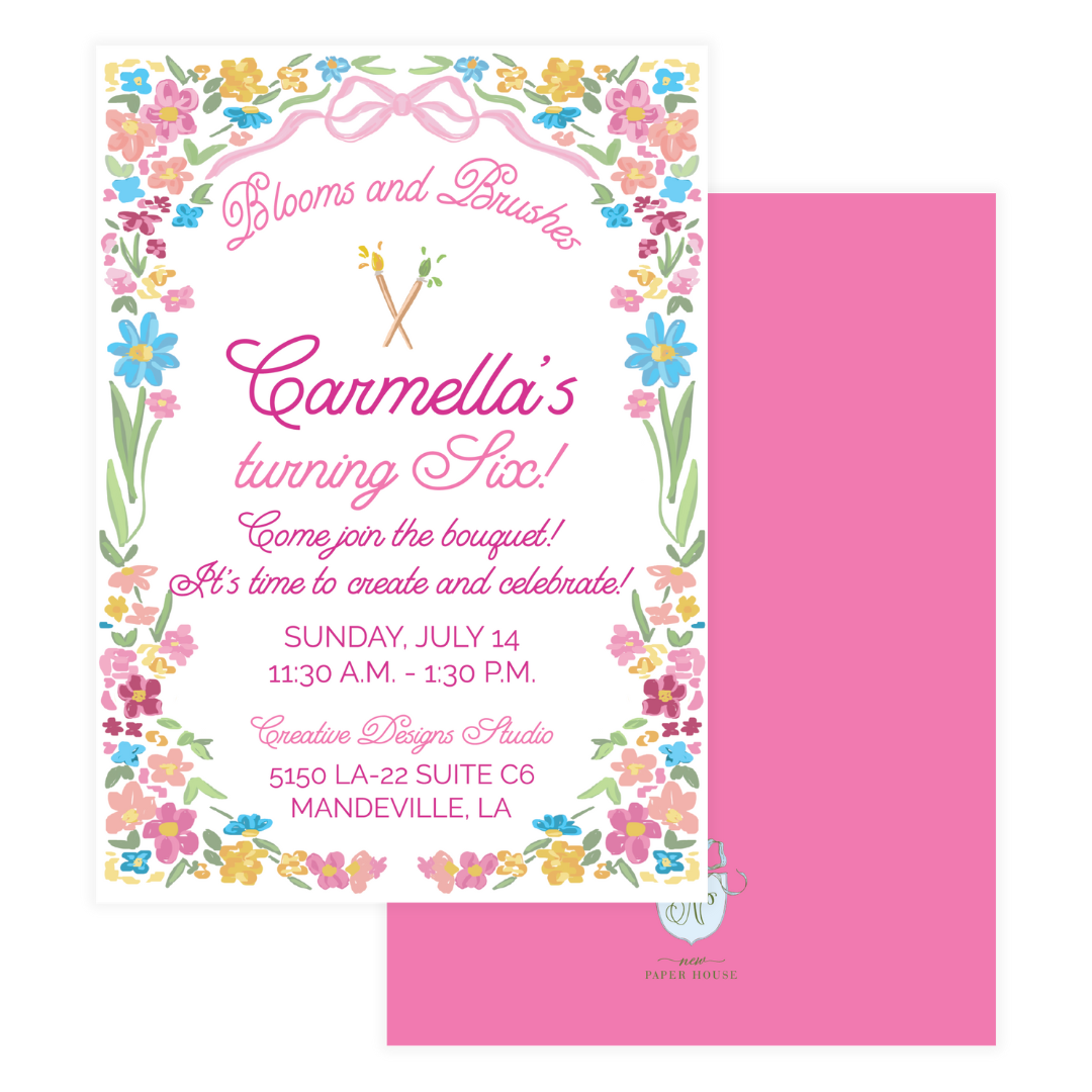 Blooms & Brushes Invitation