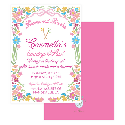 Blooms & Brushes Invitation