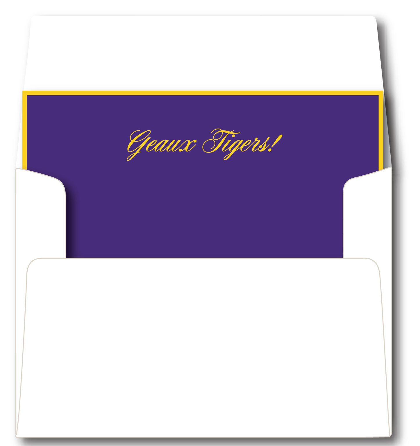 LSU Tigers - Collegiate Scallop Border Stationery Set