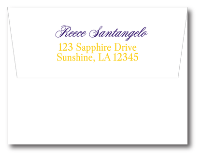 LSU Tigers - Collegiate Scallop Border Stationery Set