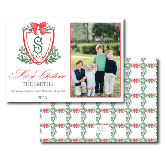 Landscape Christmas Crest Holiday Card