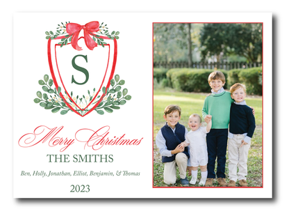 Landscape Christmas Crest Holiday Card