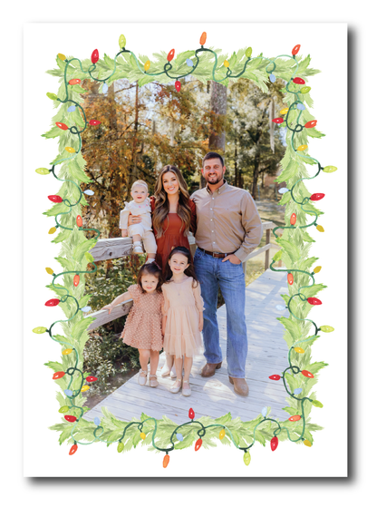 Lights Garland Frame Holiday Card