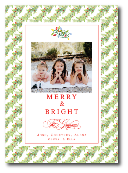 Lights Garland Frame Holiday Card