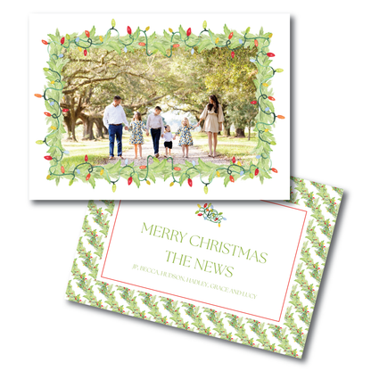 Lights Garland Frame (Landscape) Holiday Card