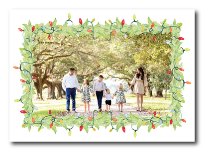 Lights Garland Frame (Landscape) Holiday Card