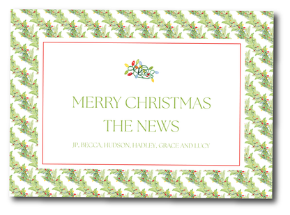 Lights Garland Frame (Landscape) Holiday Card