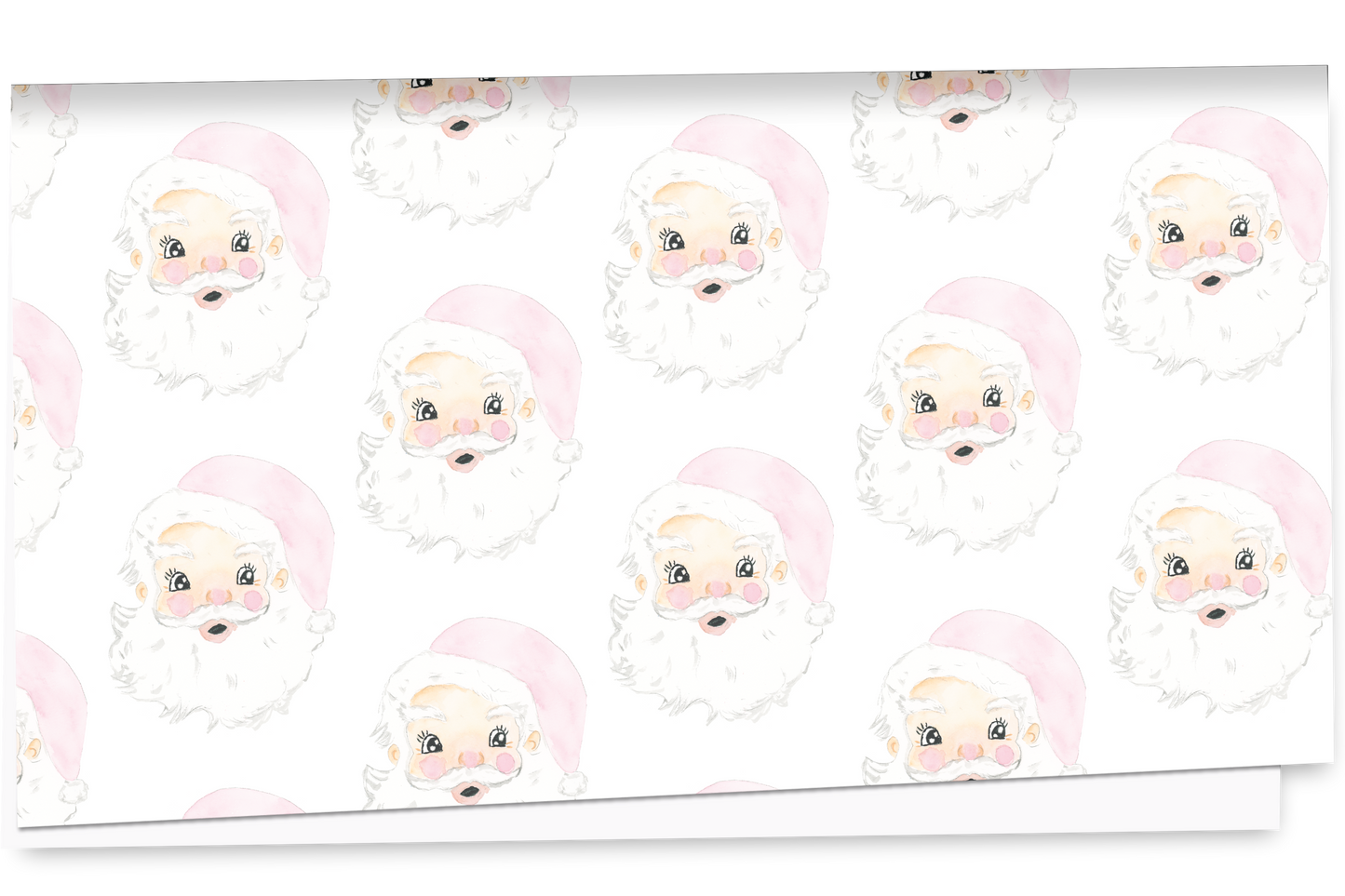 Pink Grand Millennial Santa Holiday Wrapping Paper