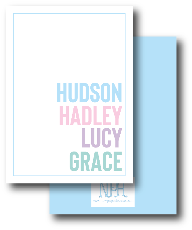 Modern Family Enclosure Card - Customize your colors