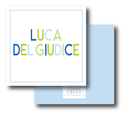 Multi Color Blue Enclosure Card- 2 options