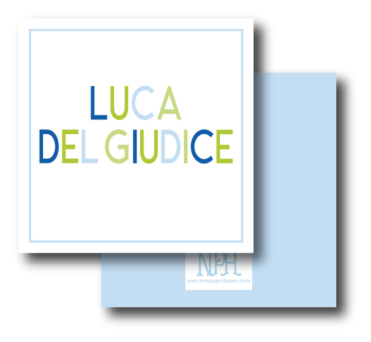 Multi Color Blue Enclosure Card- 2 options