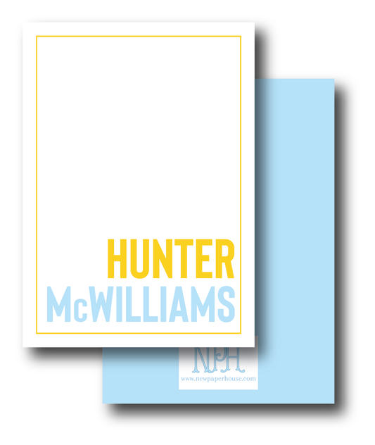 Modern Name Enclosure Card- Customize Color(s)