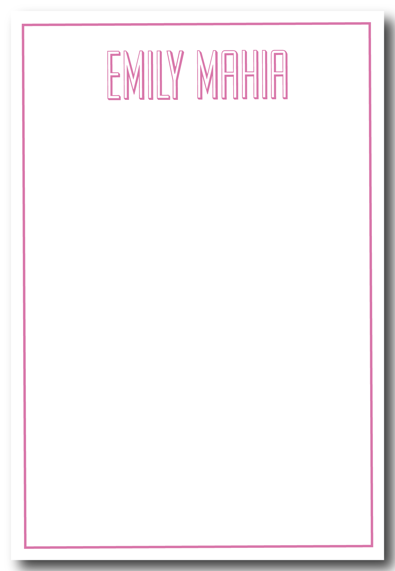 Modern Block Open Notepad - Customize Color