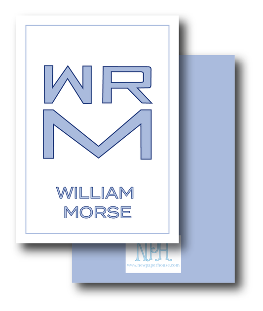 Square Monogram Enclosure Card- Customize Colors