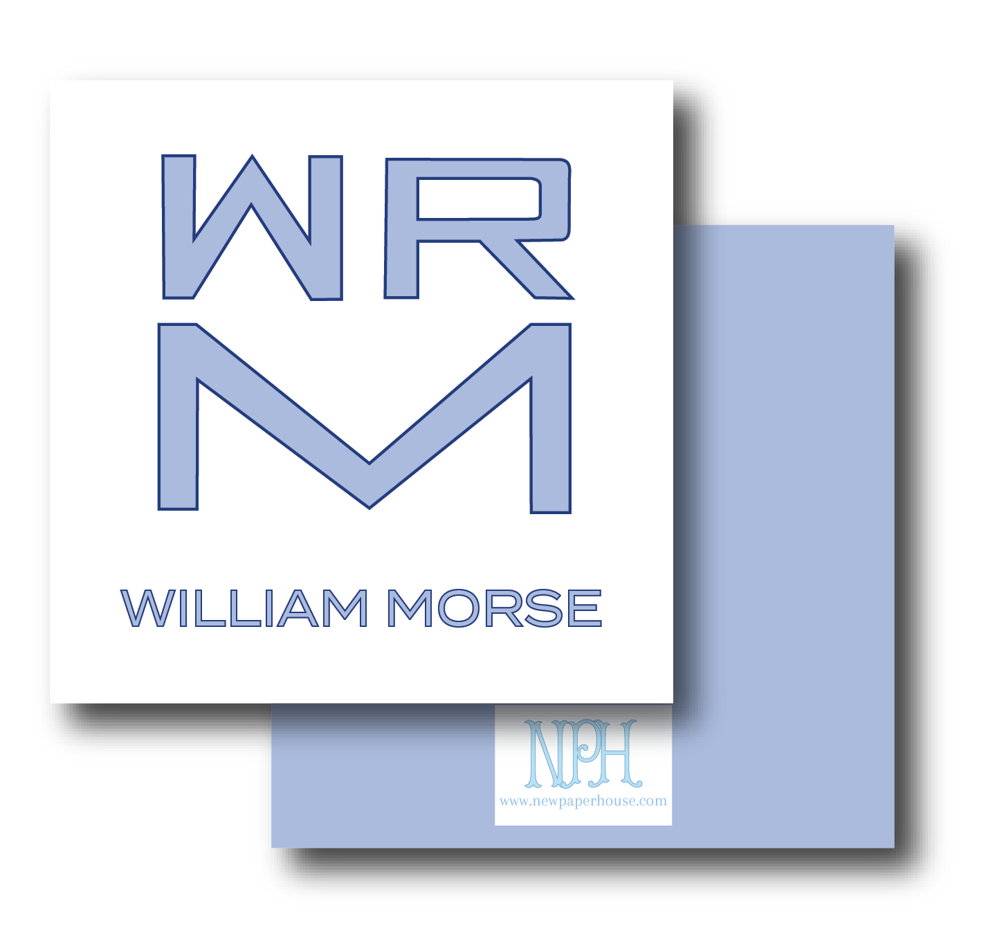 Square Monogram Enclosure Card- Customize your colors