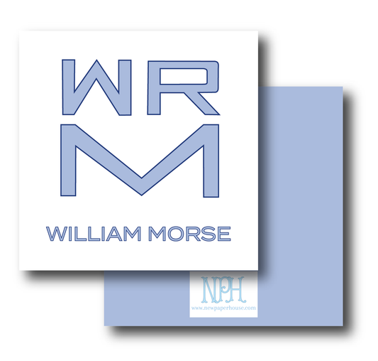Square Monogram Enclosure Card- Customize your colors