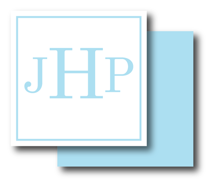 Simple Monogram with Frame Enclosure Card- Customize Color