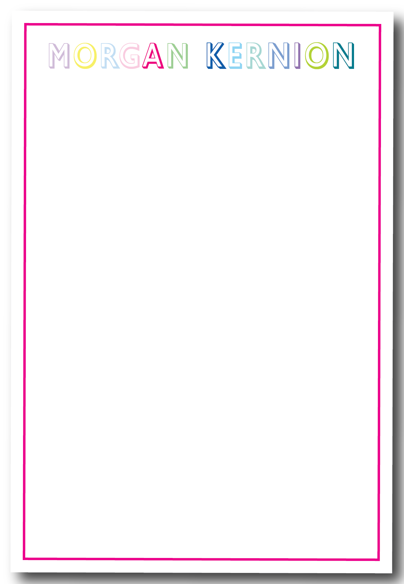 Nova Multi Color Notepad- Customize Colors