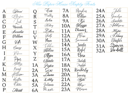 Single Script Enclosure Card- Customize Colors