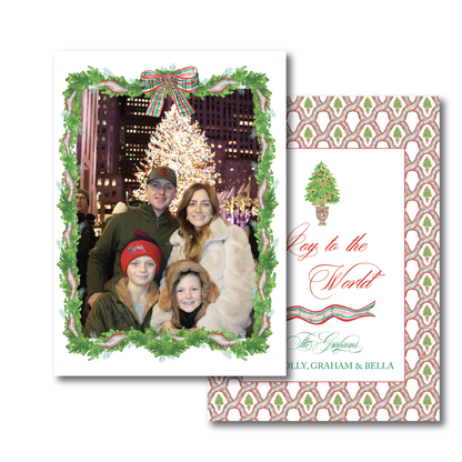 Noel Garland Frame Holiday Card