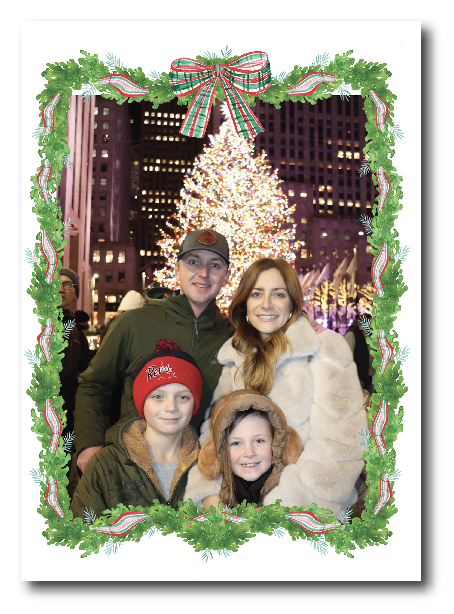 Noel Garland Frame Holiday Card
