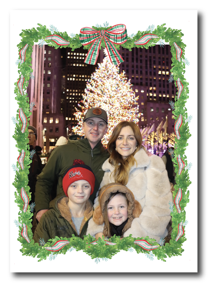 Noel Garland Frame Holiday Card
