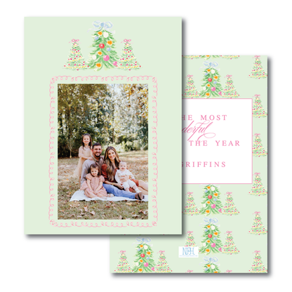 North Pole Trees Holiday Card