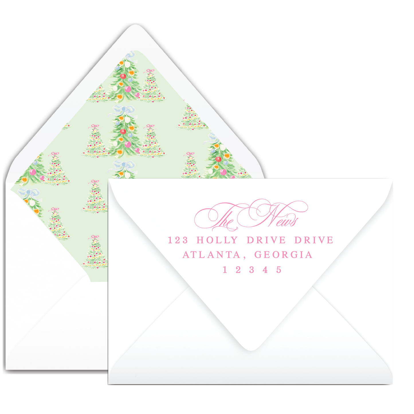 North Pole Trees Holiday Card