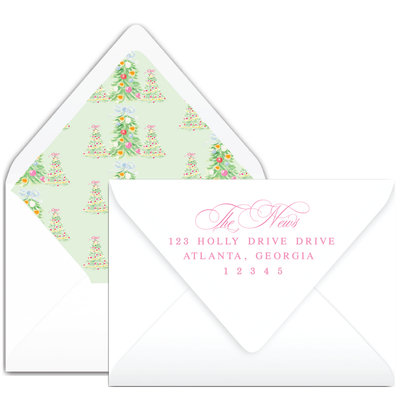 North Pole Trees Holiday Card