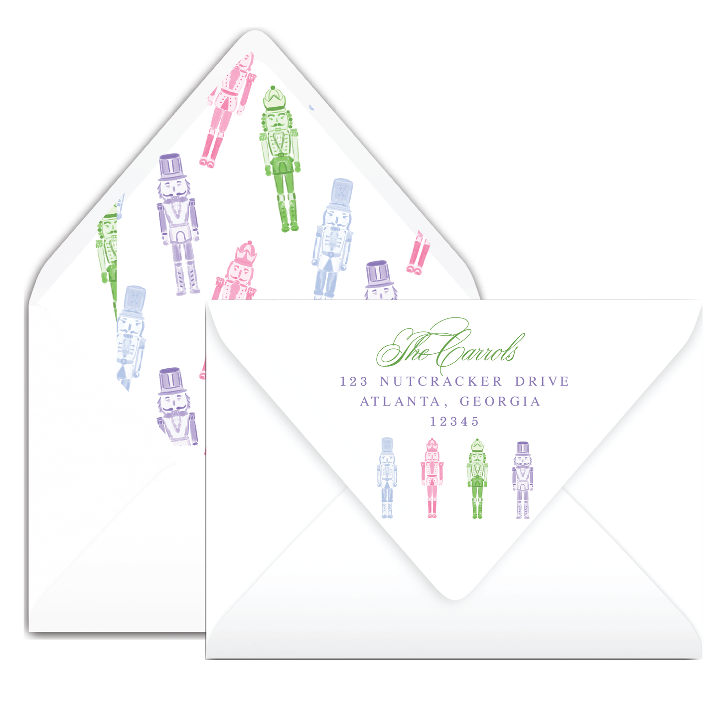 Pastel Nutcracker Holiday Card