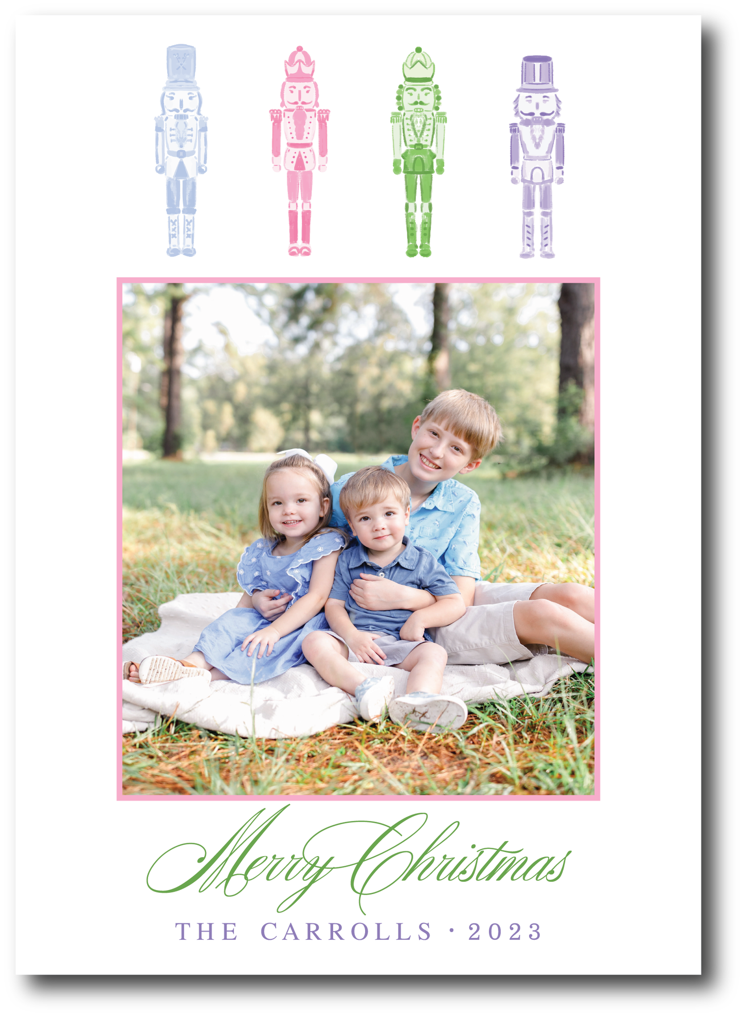 Pastel Nutcracker Holiday Card