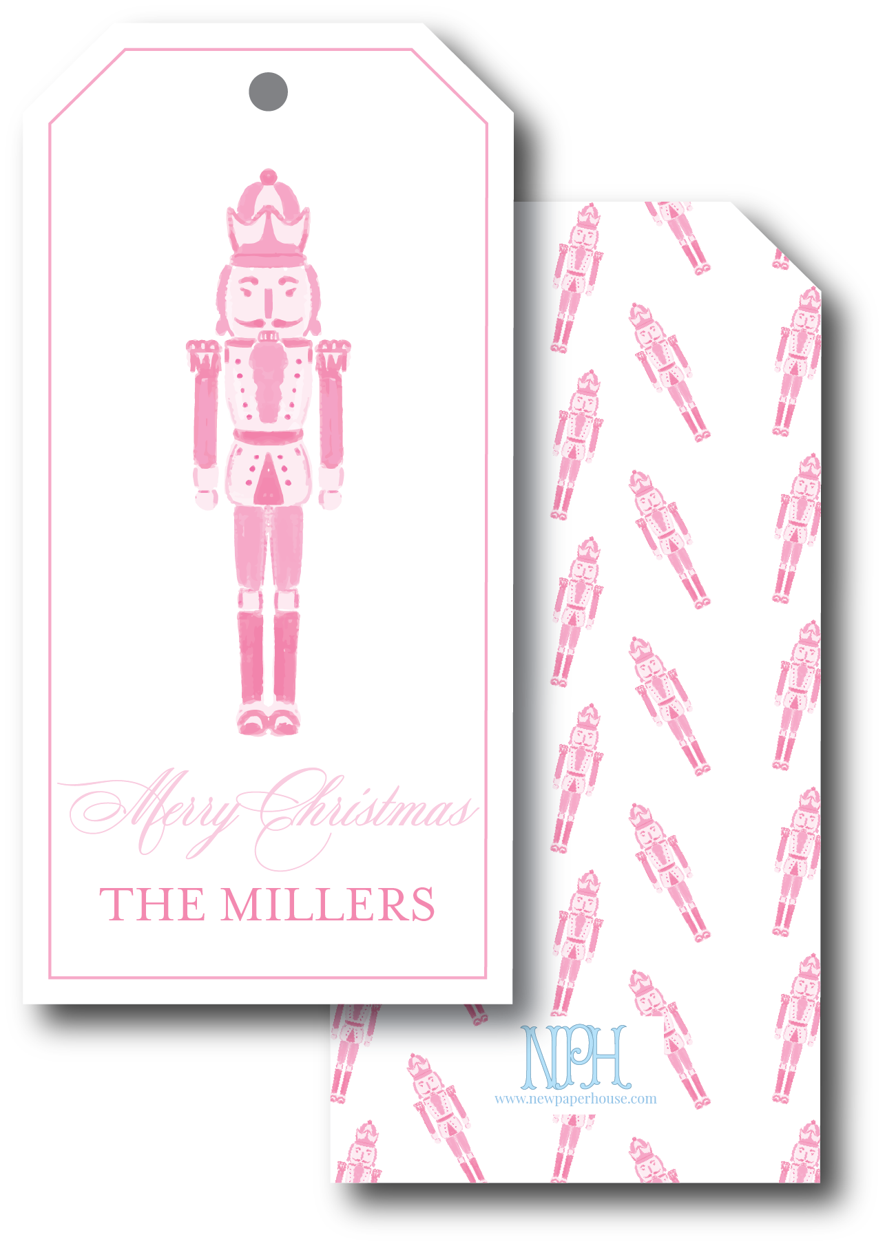 Pink Nutcracker Holiday Gift Tag