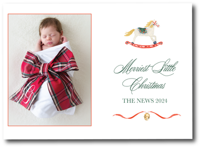 Rocking Horse Holiday Announcement Card