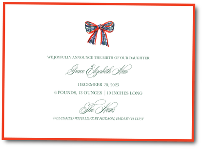 Rocking Horse Holiday Announcement Card