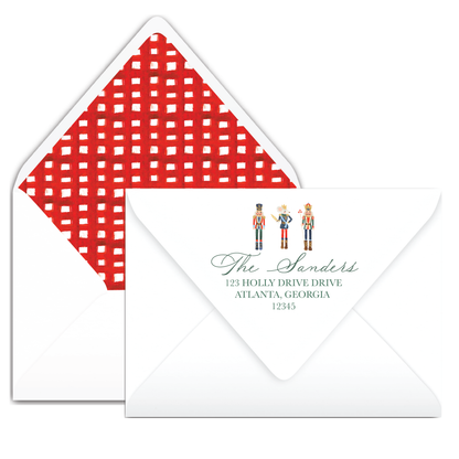Nutcracker & Mouse  Holiday Announcement Card