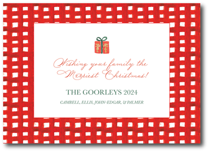 Nutcracker & Mouse  Holiday Announcement Card