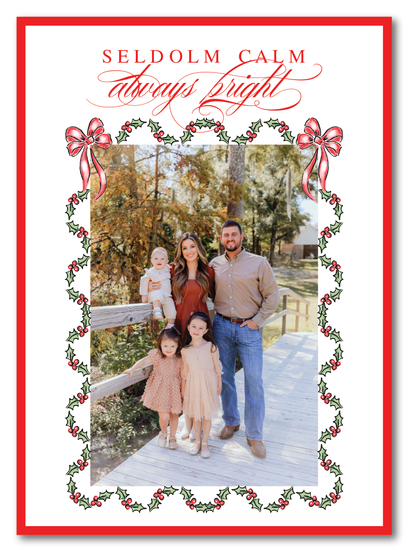 Red Garland Holiday Card