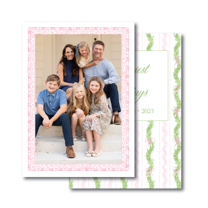 Pink/Red Frame Holiday Card