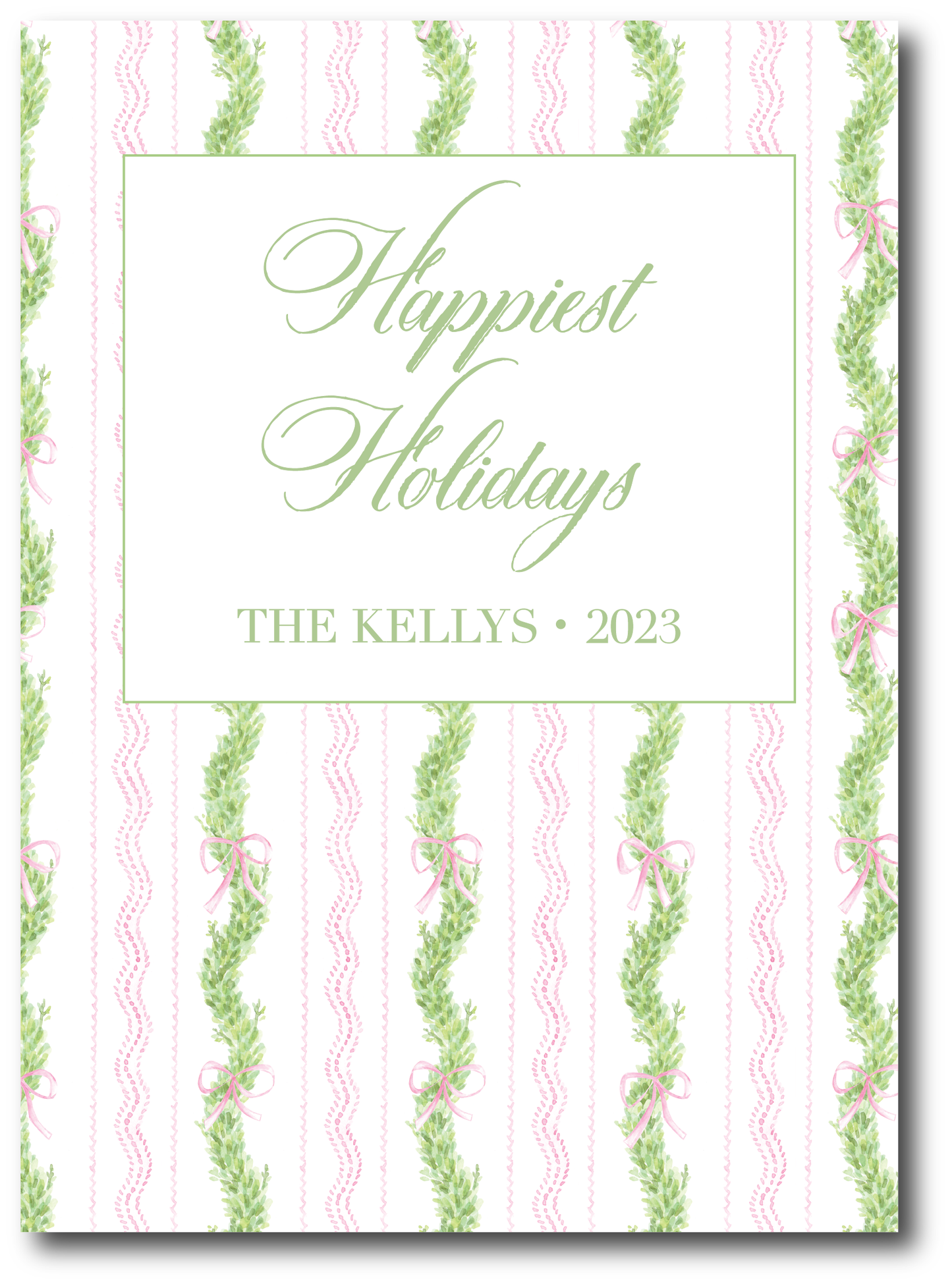 Pink/Red Frame Holiday Card