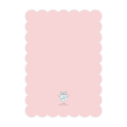 Pink Merry Everything Scallop Card