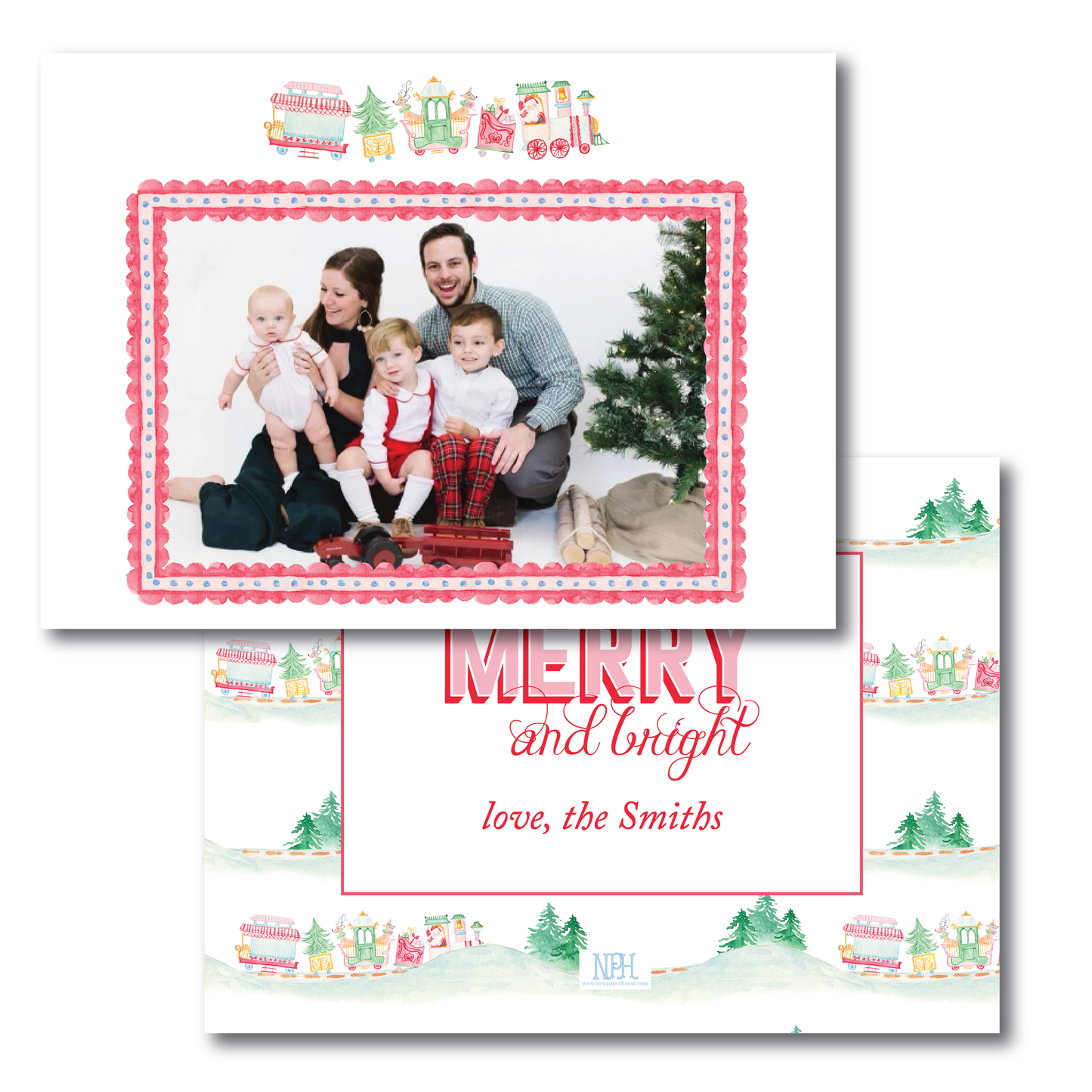 Landscape Polar Express Holiday Card