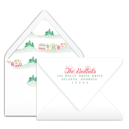 Landscape Polar Express Holiday Card